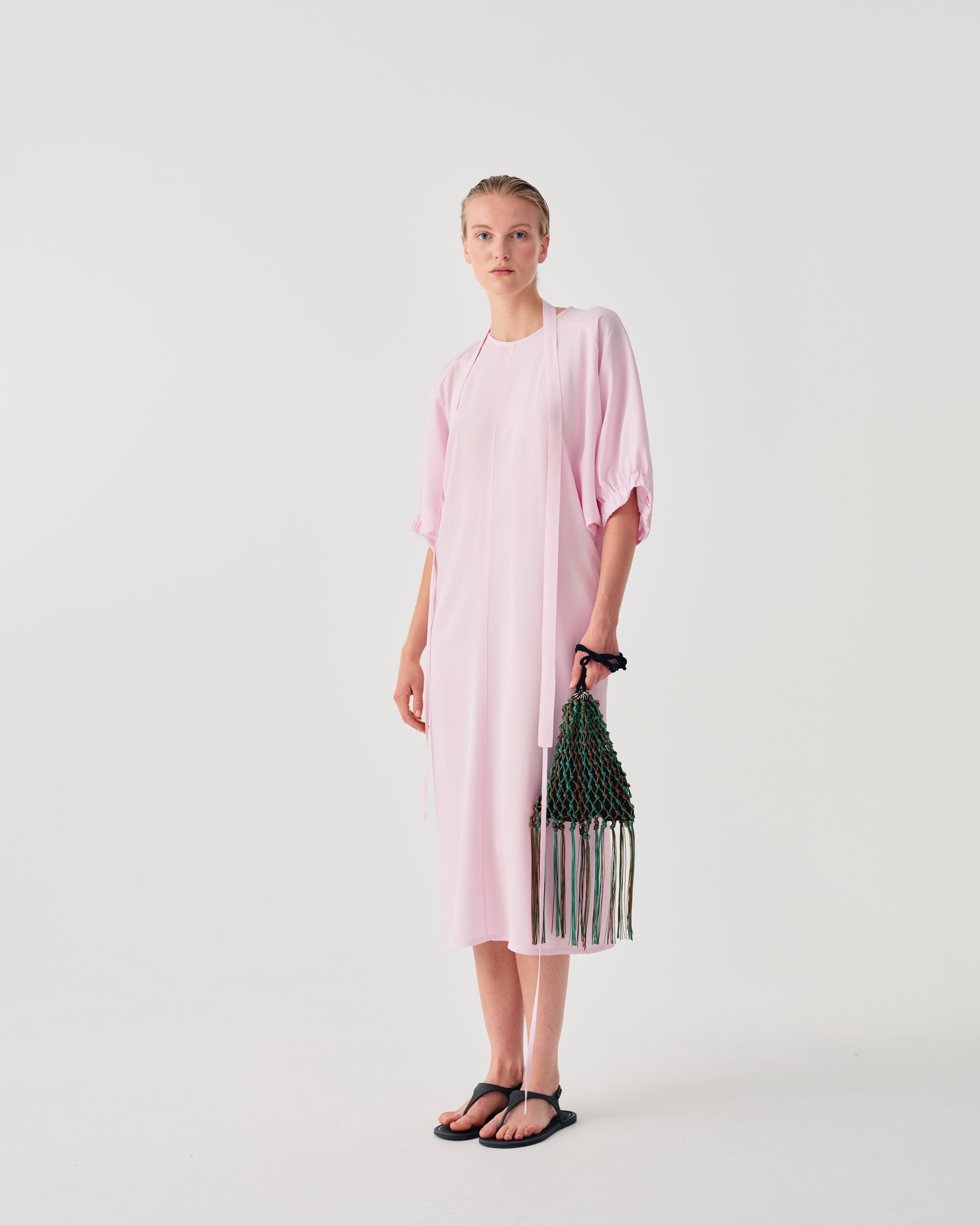 MIDI DRESS WITH WAIST BELT