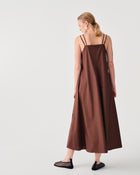 ABITO LUNGO CON PIZZO A CONTRASTO