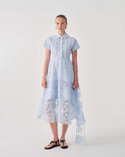 BRODERIE ANGLAISE SHIRT DRESS WITH BELT