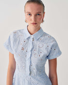 BRODERIE ANGLAISE SHIRT DRESS WITH BELT