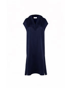 HOODED DRESS WITH V-NECKLINE