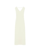 SLEEVELESS LONG DRESS WITH V-NECKLINE