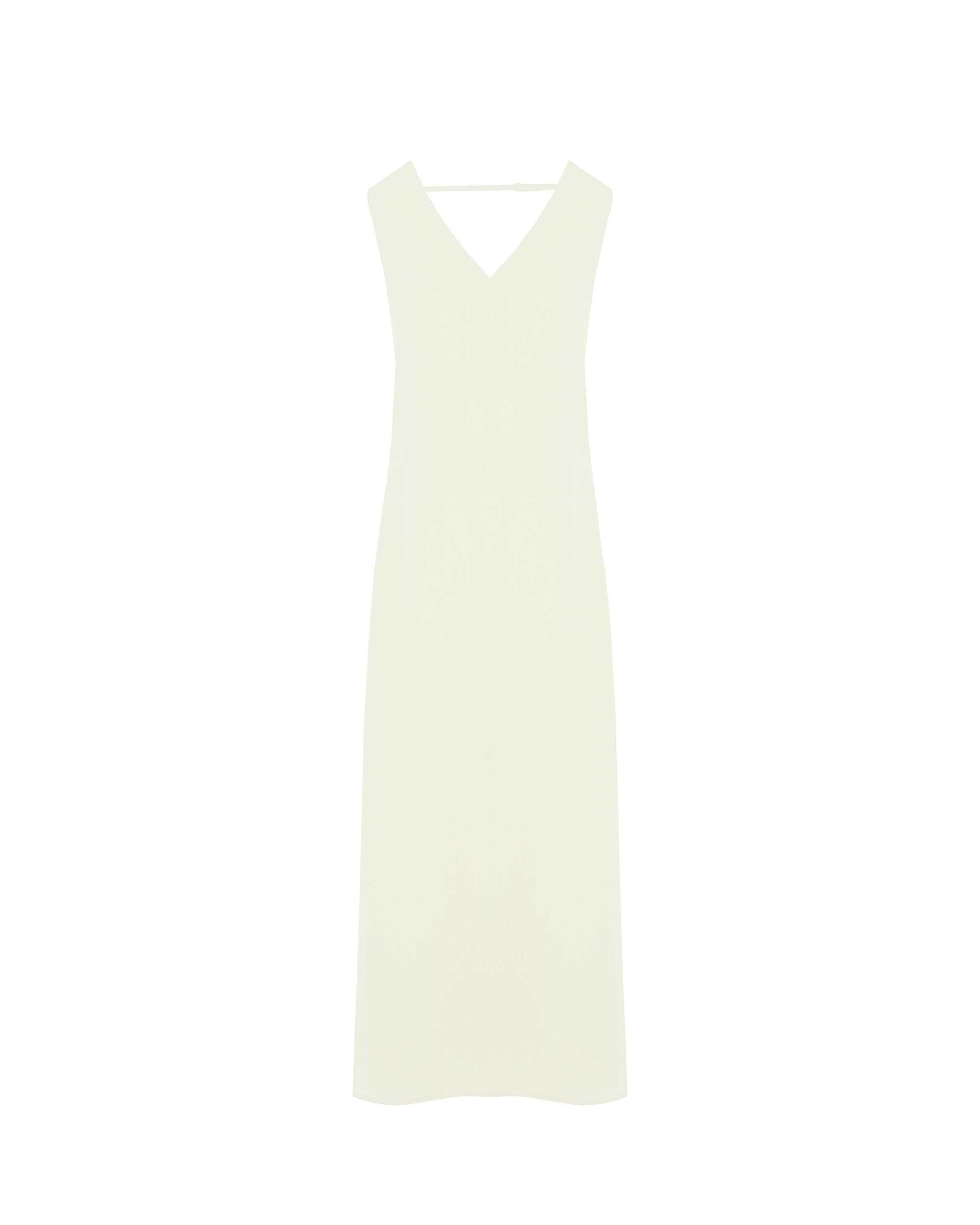 SLEEVELESS LONG DRESS WITH V-NECKLINE