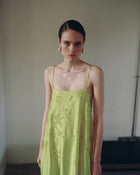 LONG DRESS WITH EMBROIDERED BODICE