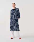 PRINTED SILK-BLEND SHIRT DRESS