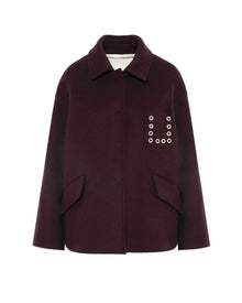 Short Coat With Pocket With Metal Eyelets