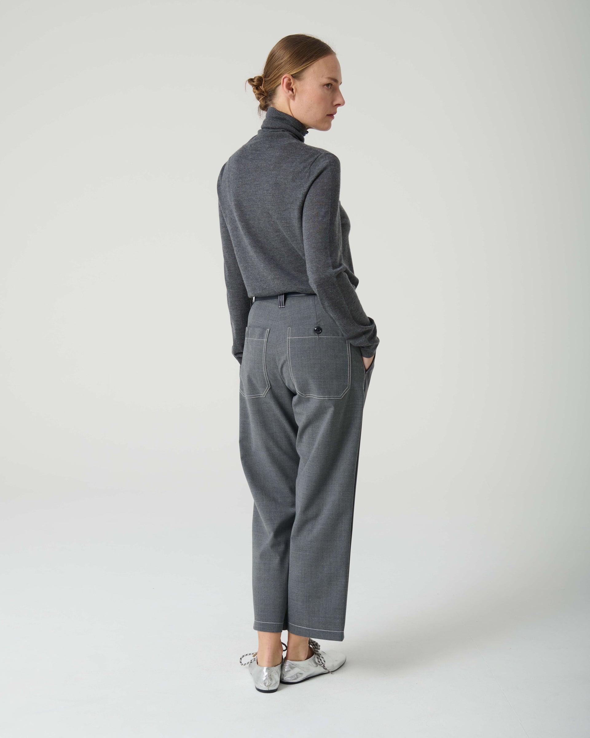 TURTLENECK SWEATER IN WOOL, SILK AND CASHMERE