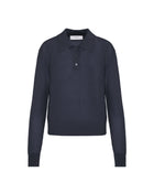 POLO SHIRT WITH FANCY STITCH IN WOOL, SILK AND CASHMERE