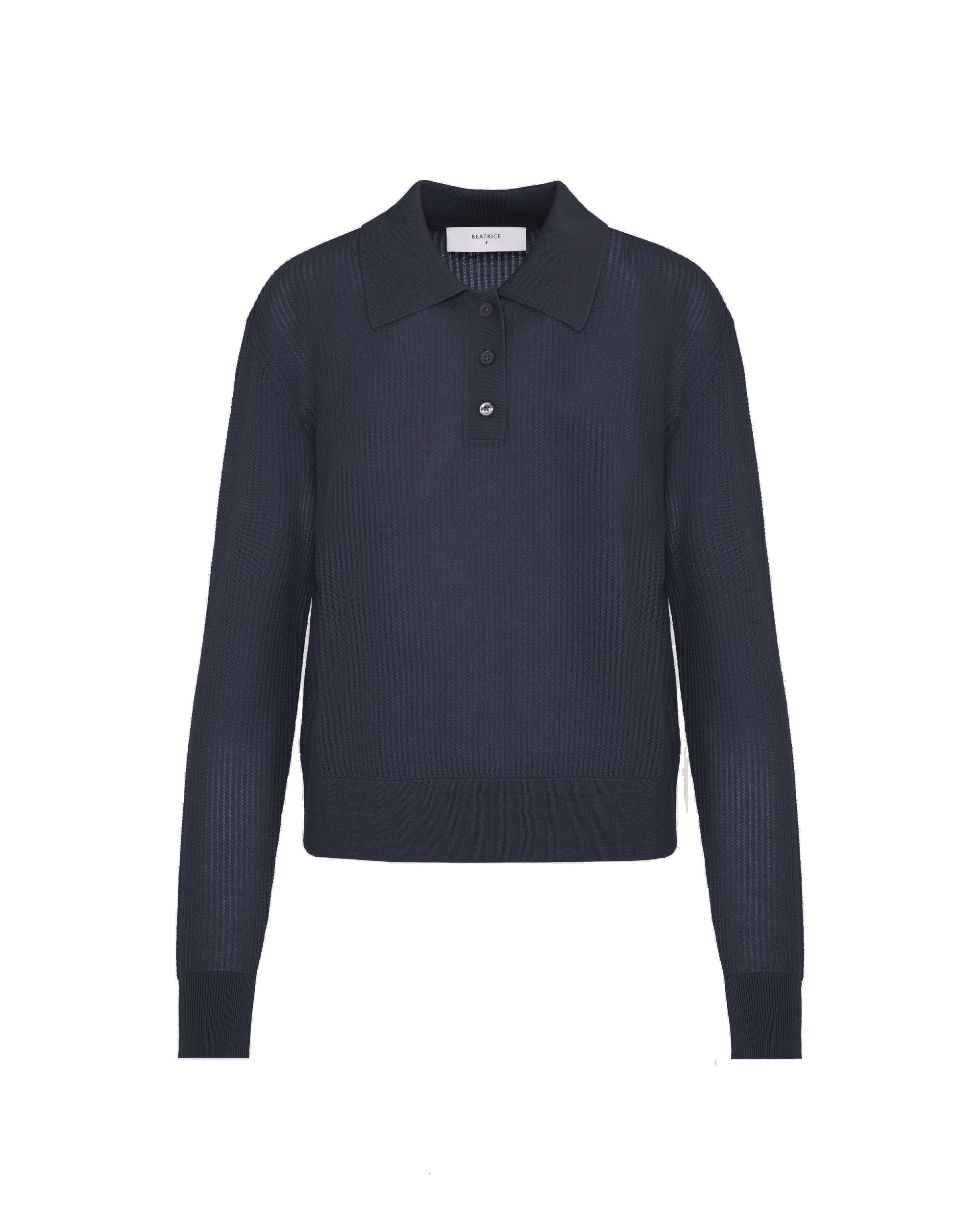 POLO SHIRT WITH FANCY STITCH IN WOOL, SILK AND CASHMERE