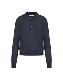 POLO SHIRT WITH FANCY STITCH IN WOOL, SILK AND CASHMERE