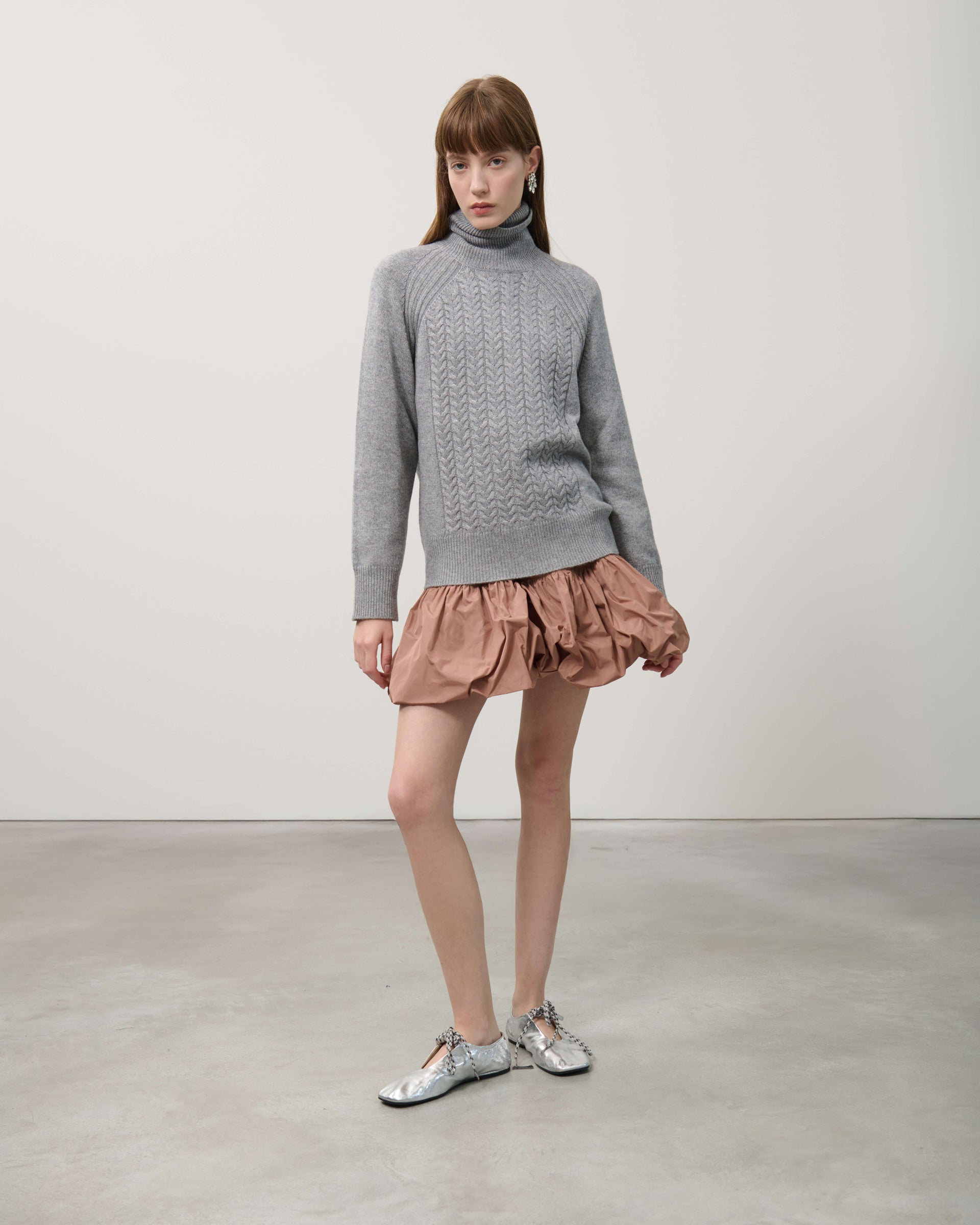 TURTLENECK SWEATER WITH BRAIDS
