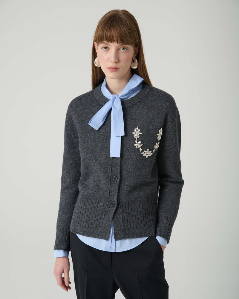 CASHMERE BLEND CARDIGAN