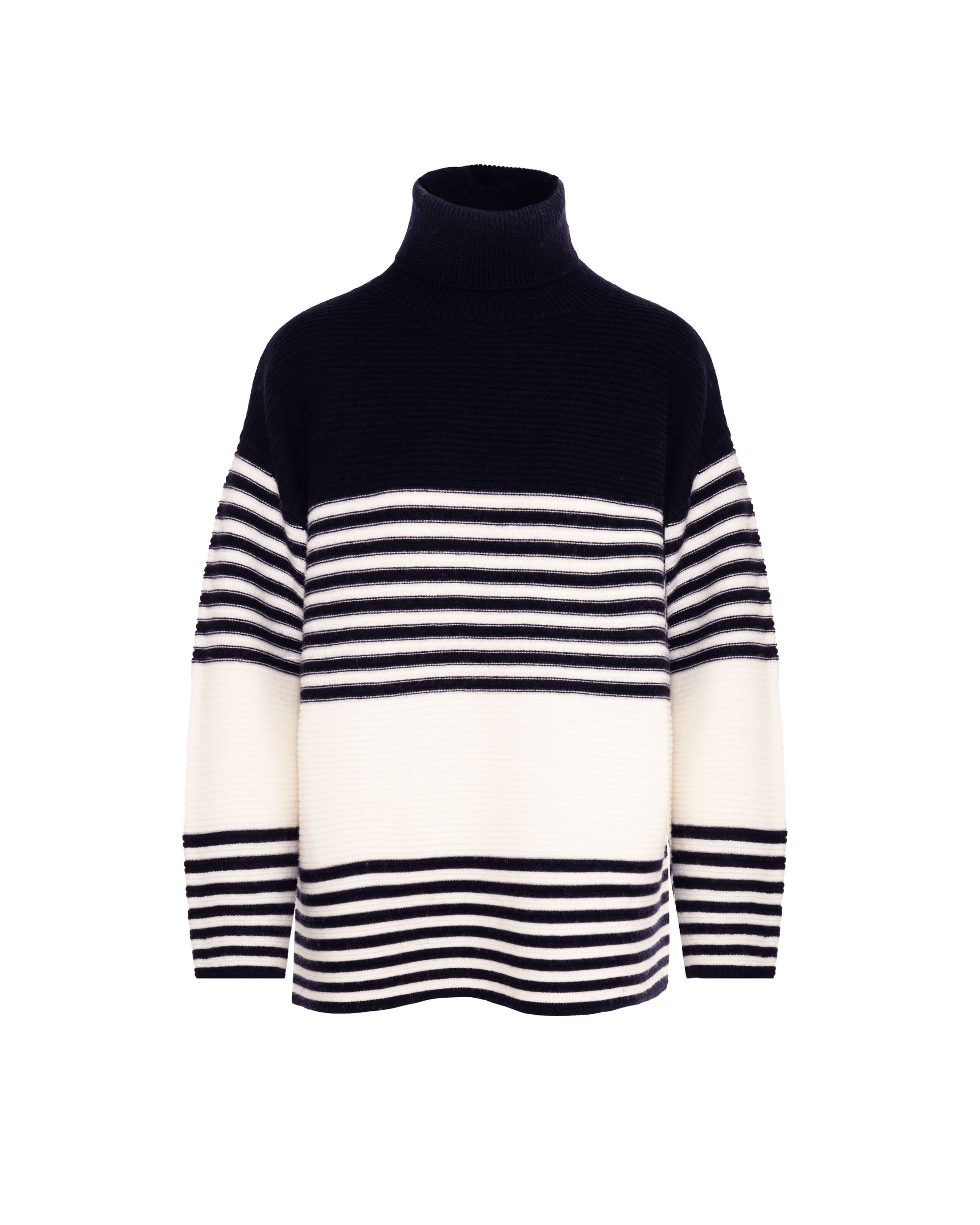 STRIPED TURTLENECK SWEATER