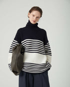 STRIPED TURTLENECK SWEATER
