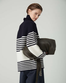 STRIPED TURTLENECK SWEATER