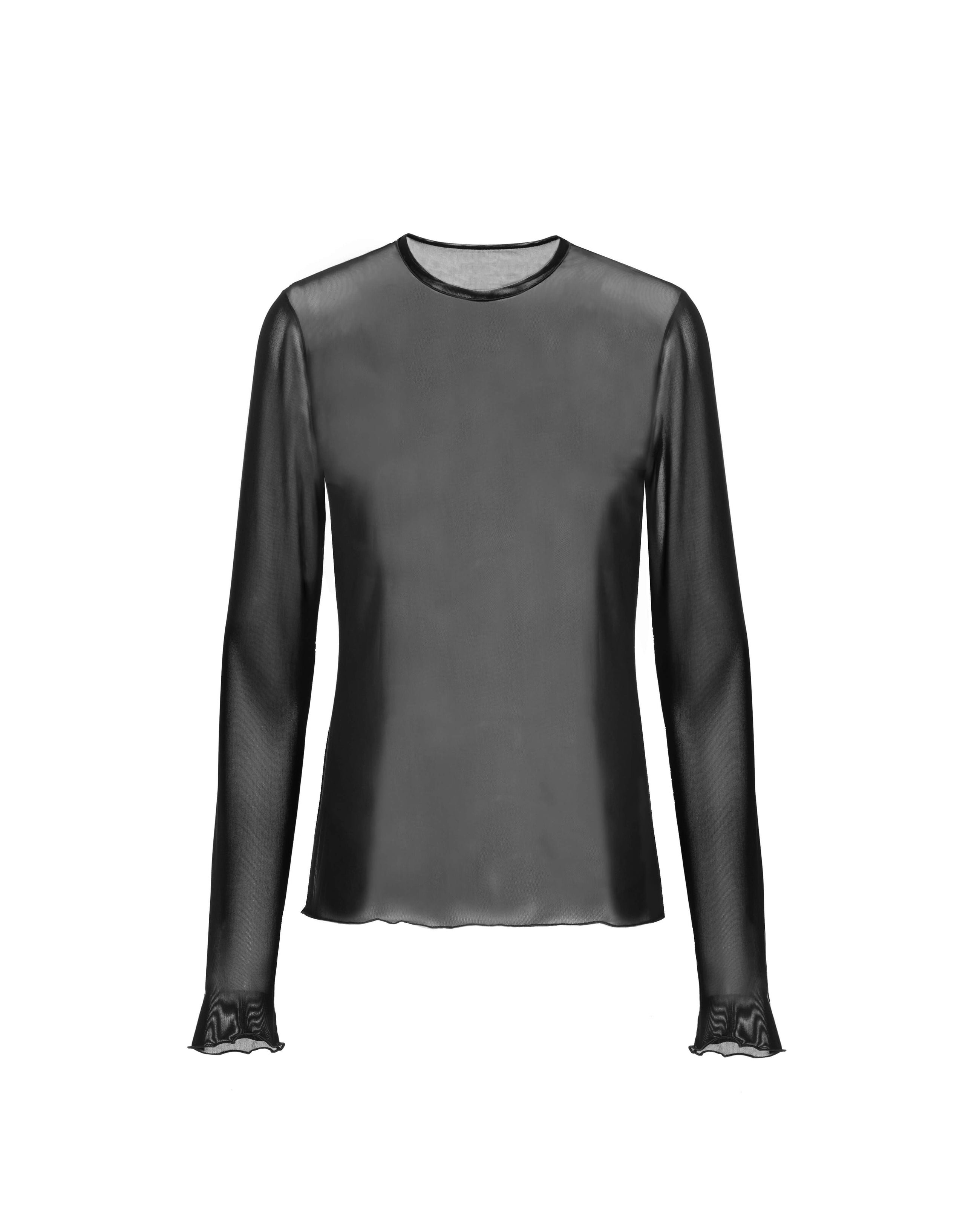 LONG SLEEVE T-SHIRT IN TULLE