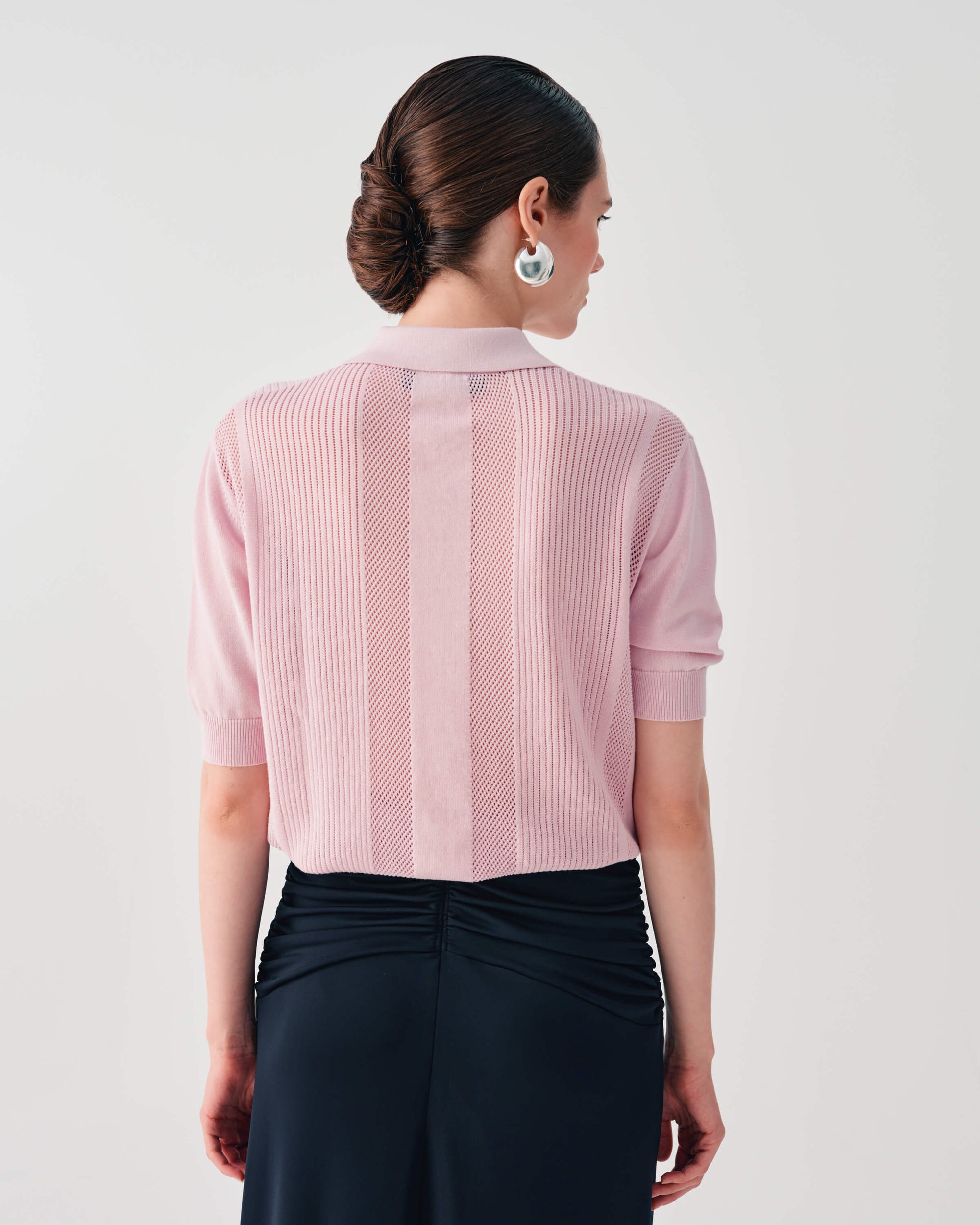 PERFORATED KNIT POLO SHIRT