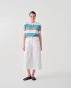 STRIPED KNIT POLO SHIRT