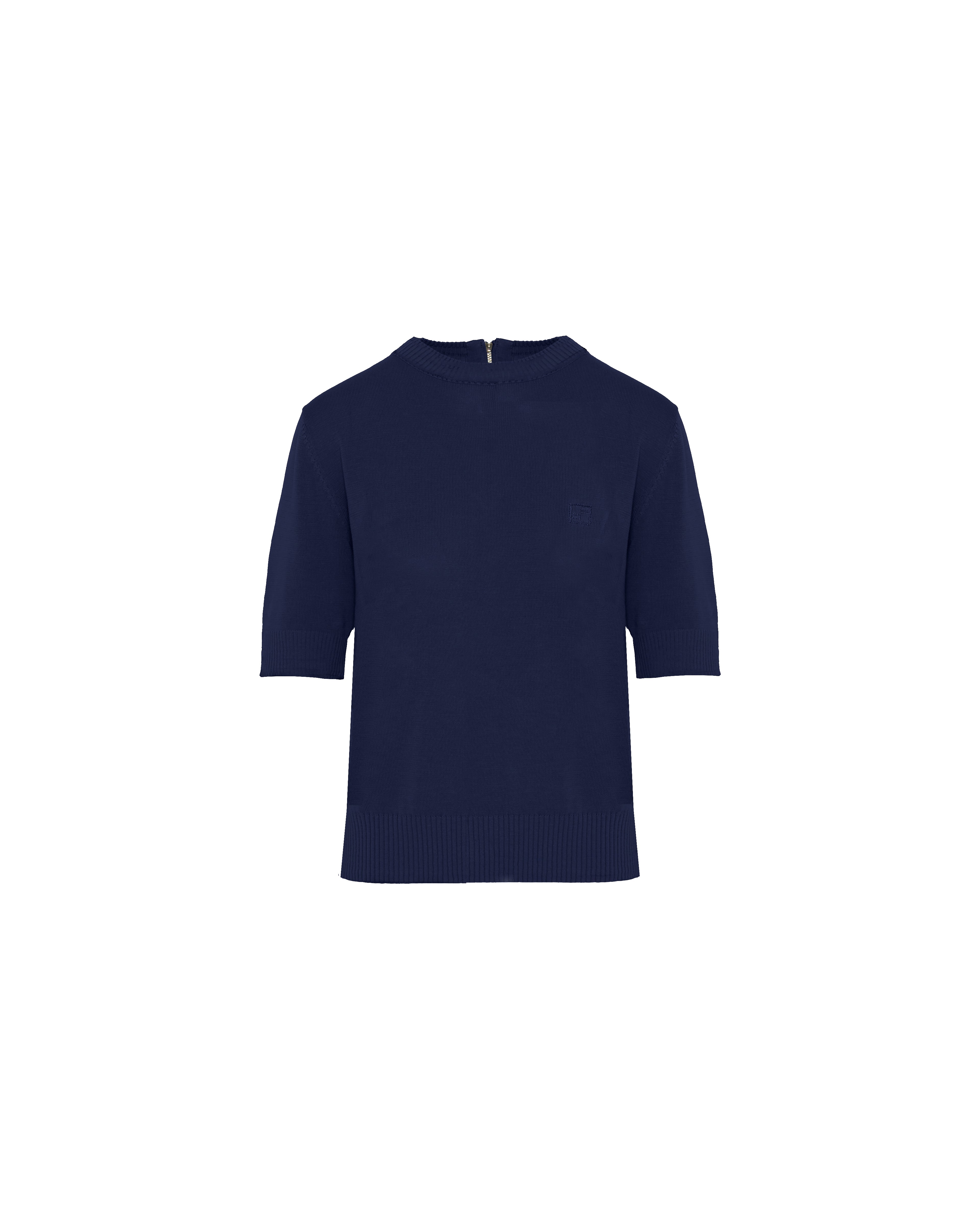 SHORT-SLEEVED KNIT WITH BACK ZIP | Beatrice .b SHORT-SLEEVED KNIT WITH BACK ZIP | Beatrice .b
