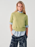 SHORT-SLEEVED KNIT WITH BACK ZIP
