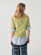 SHORT-SLEEVED KNIT WITH BACK ZIP