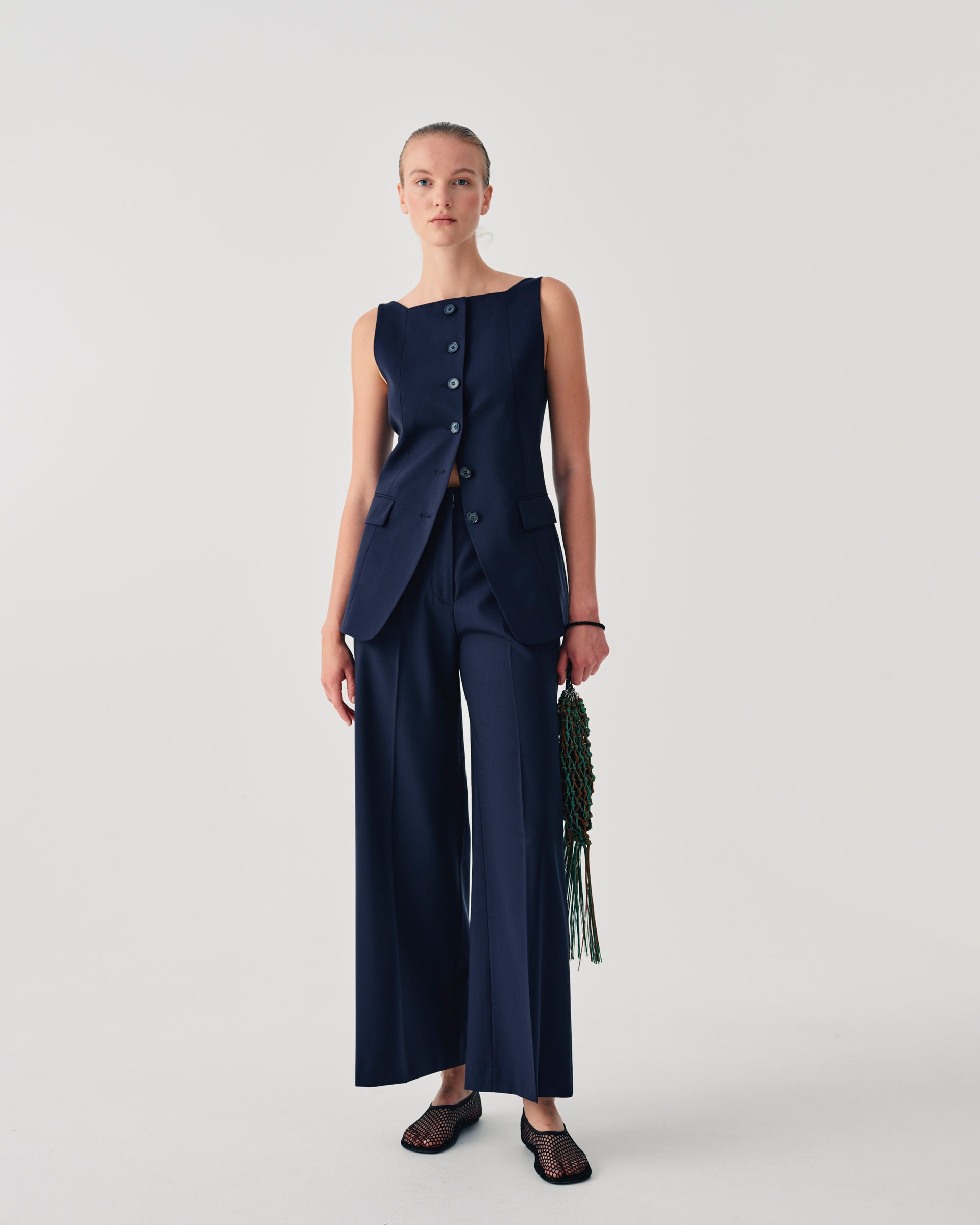 LONG BUTTONED VEST
