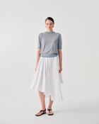 ASYMMETRIC PLEATED SKIRT