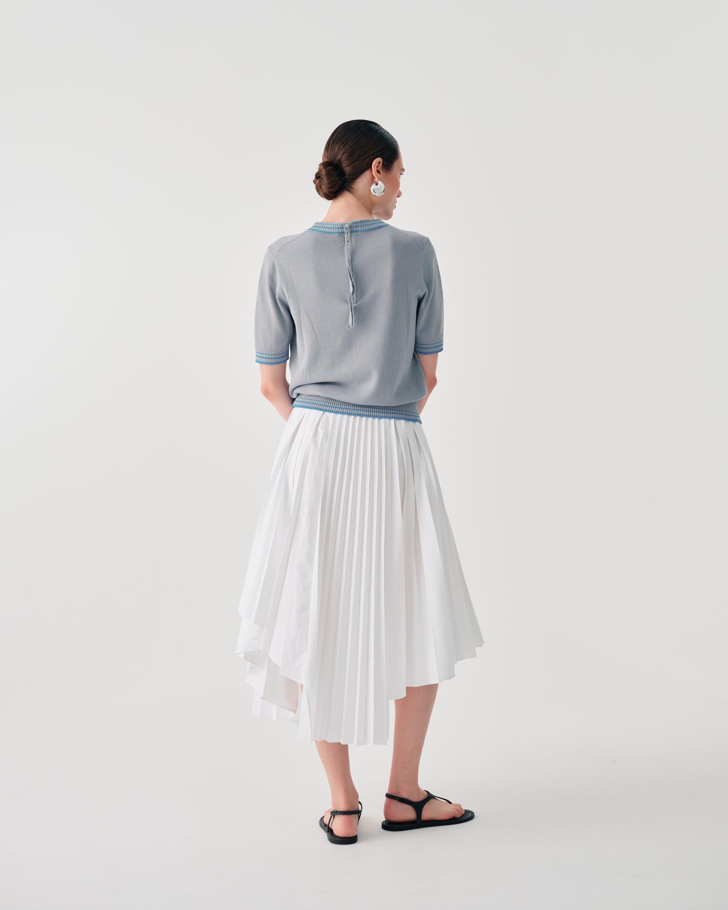 ameri ELLIE ASYMMETRY PLEATS SKIRT ELLIE ASYMMETRY PLEATS DRESS