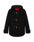 WOOL DUFFLE COAT WITH TOGGLES AND HOOD