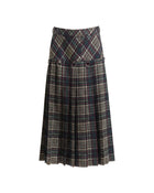 GONNA MIDI IN TARTAN CON DETTAGLI AD ANELLO