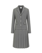 ABITO SAFTORILE CON BLAZER E GONNA PLISSÉ