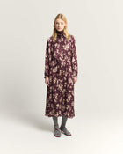 PRINTED FLUID DRESS WITH BELT