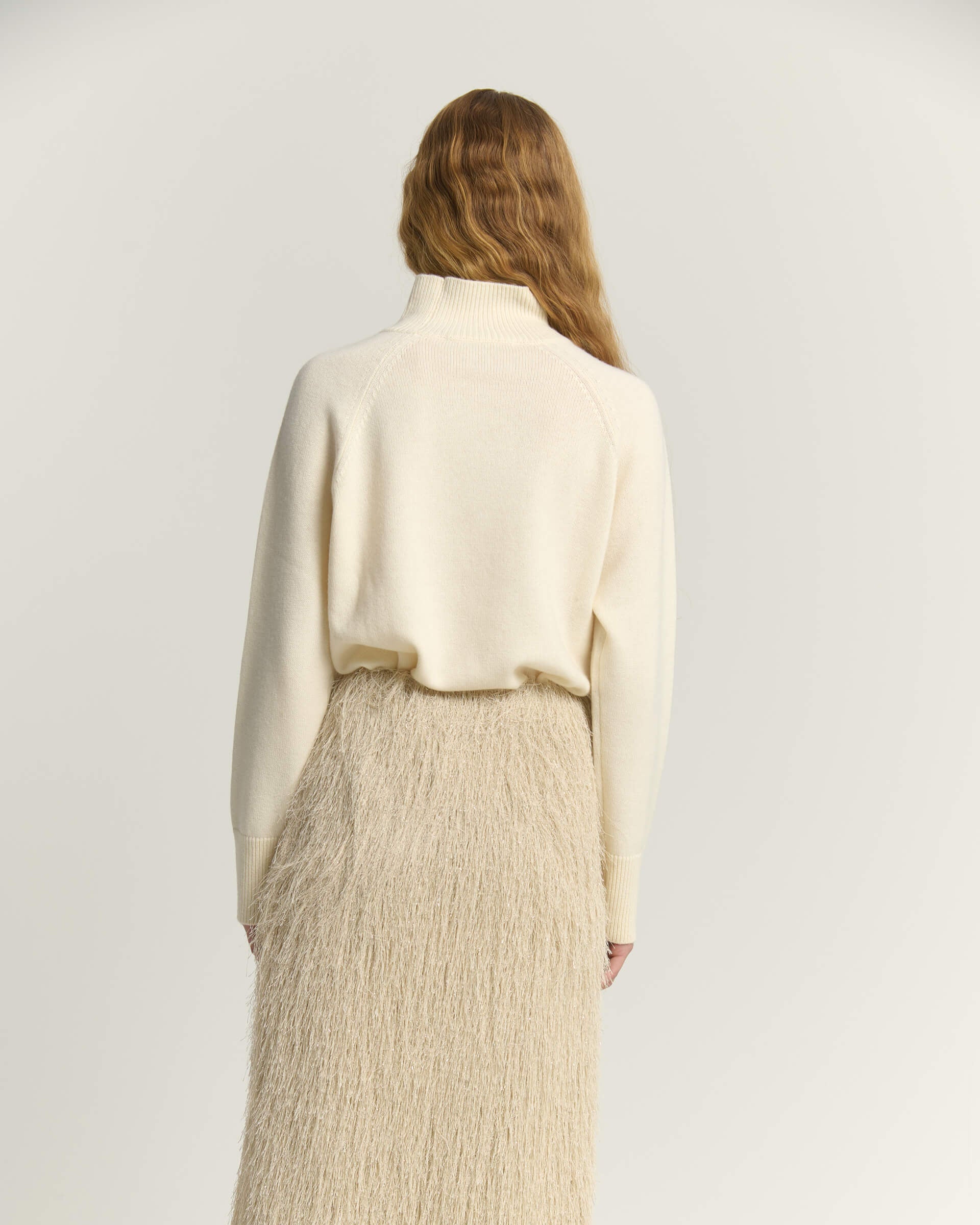 MAGLIONE DOLCEVITA IN LANA CON SPALLE RAGLAN