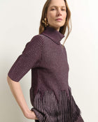 RIBBED KNIT WITH LUREX THREAD