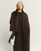 LONG COAT WITH INTEGRATED SCARF