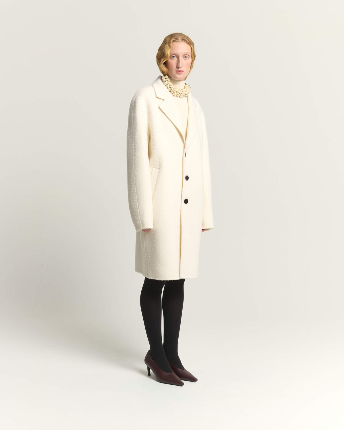 WOOL SINGLE-BREASTED COAT