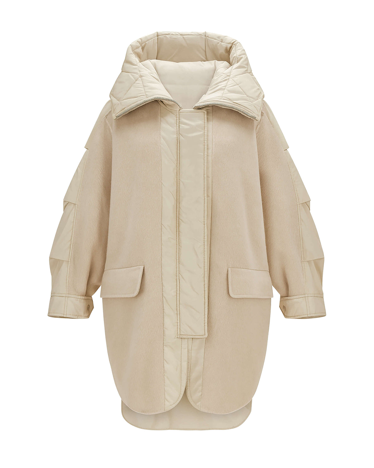 WOOL BLEND PADDED COAT