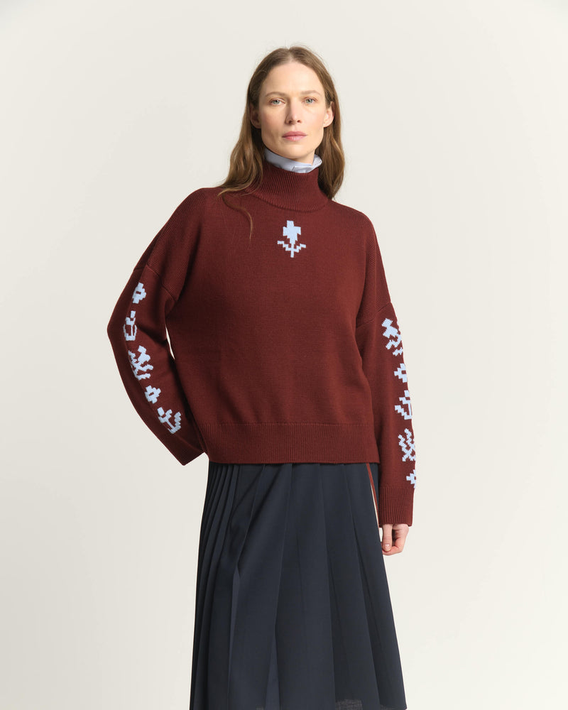 DOLCEVITA IN LANA CON MOTIVO JACQUARD