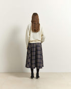 CULOTTE A QUADRI MIDI CON ZIP