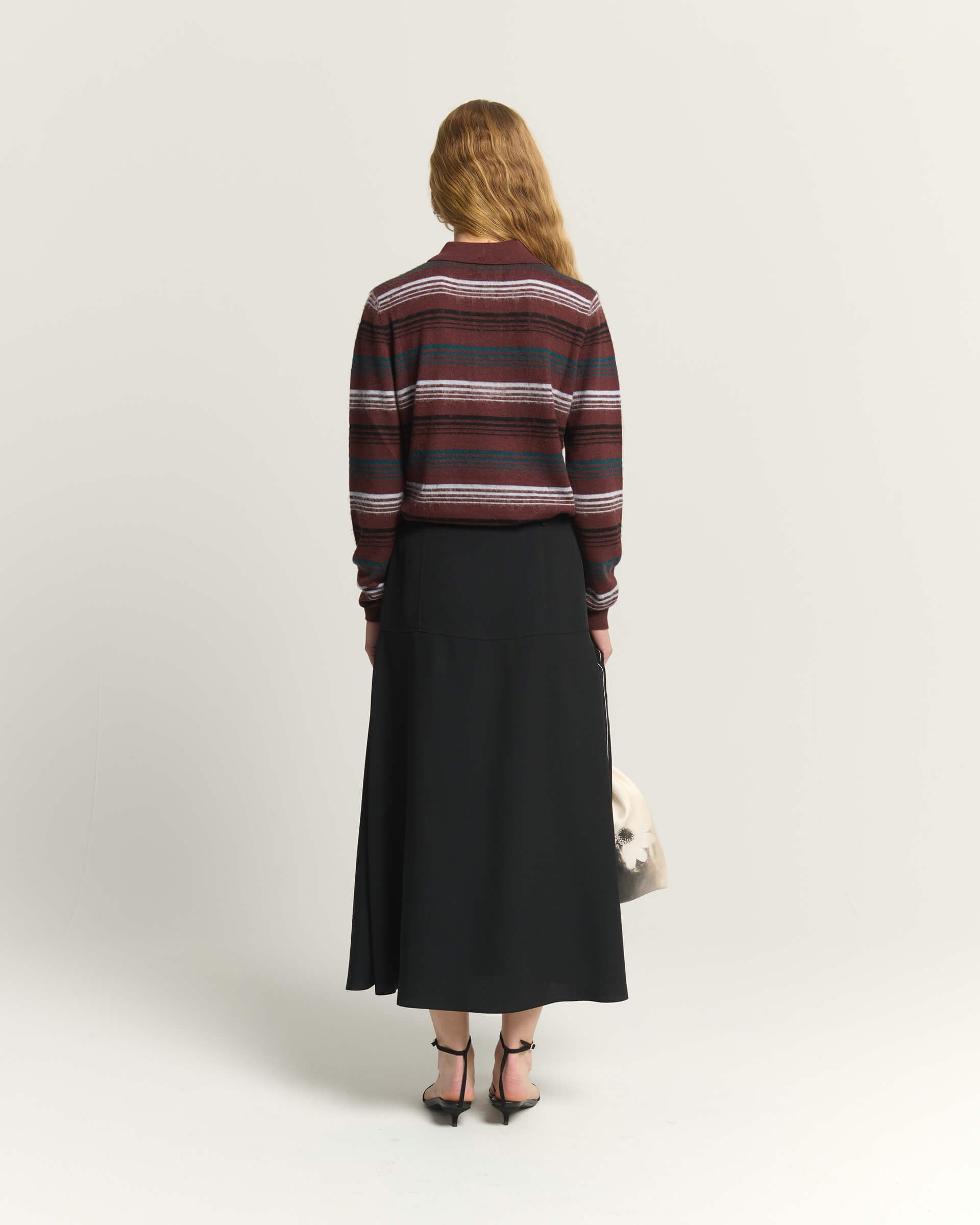 FLARED SKIRT WITH WAIST TIE BELT