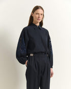 SHIRT WITH EMBROIDERED SLEEVES