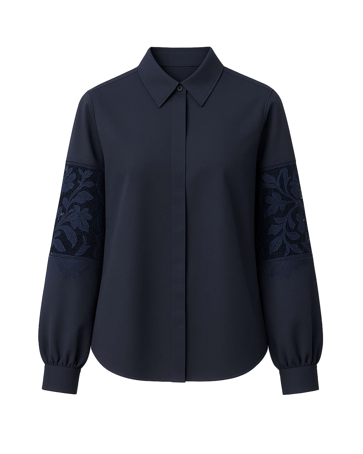 SHIRT WITH EMBROIDERED SLEEVES