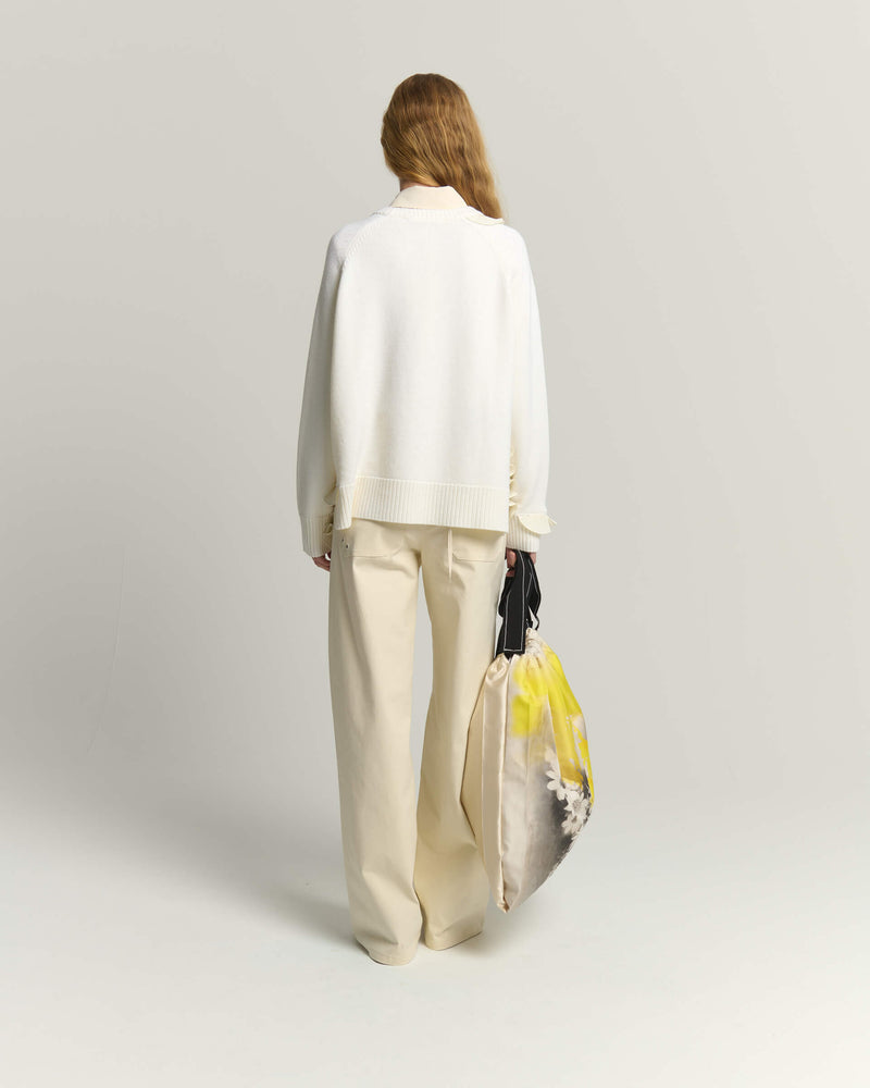MAGLIONE IN LANA CON ROUCHES