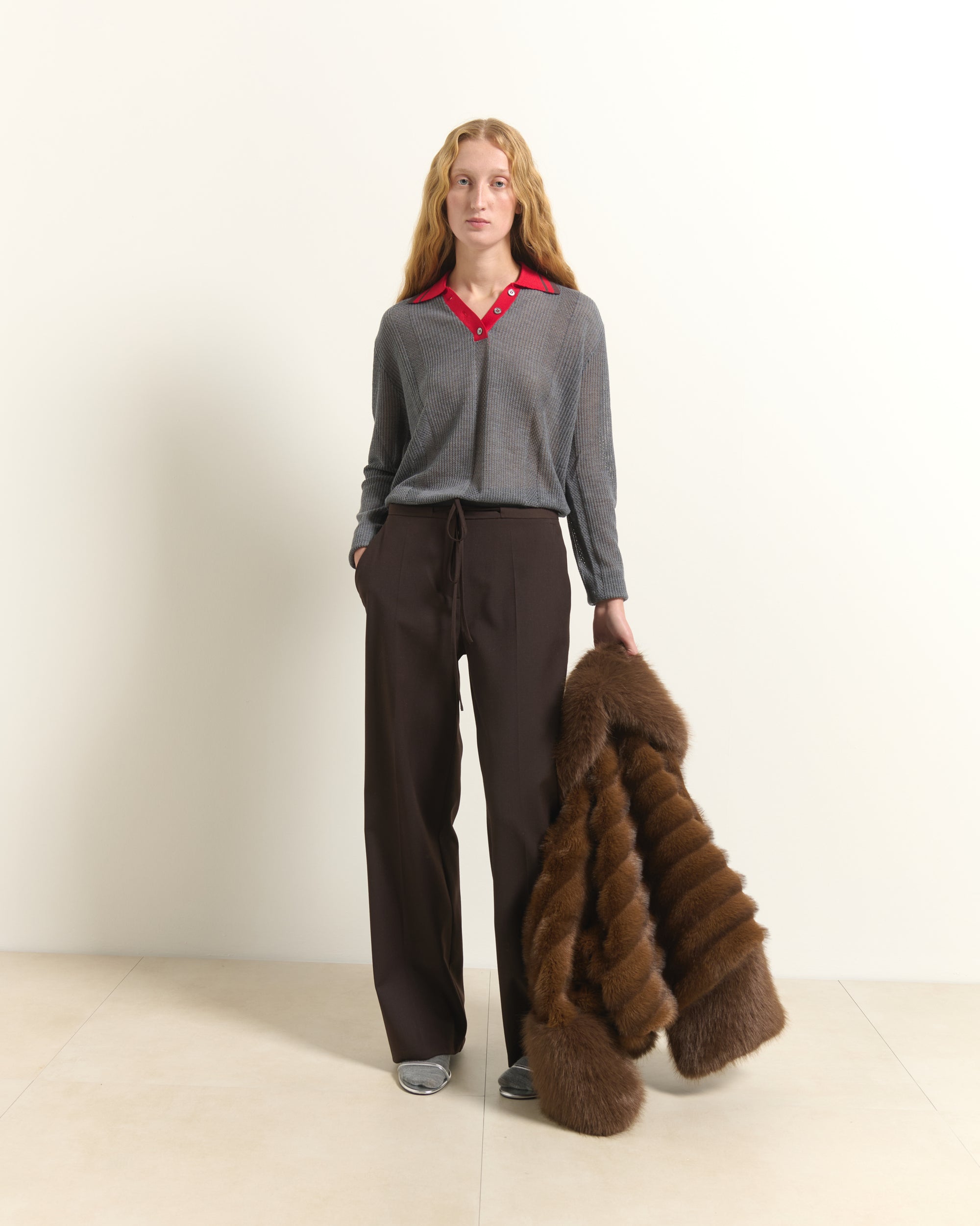 WIDE TROUSERS WITH DEEP PLEATS