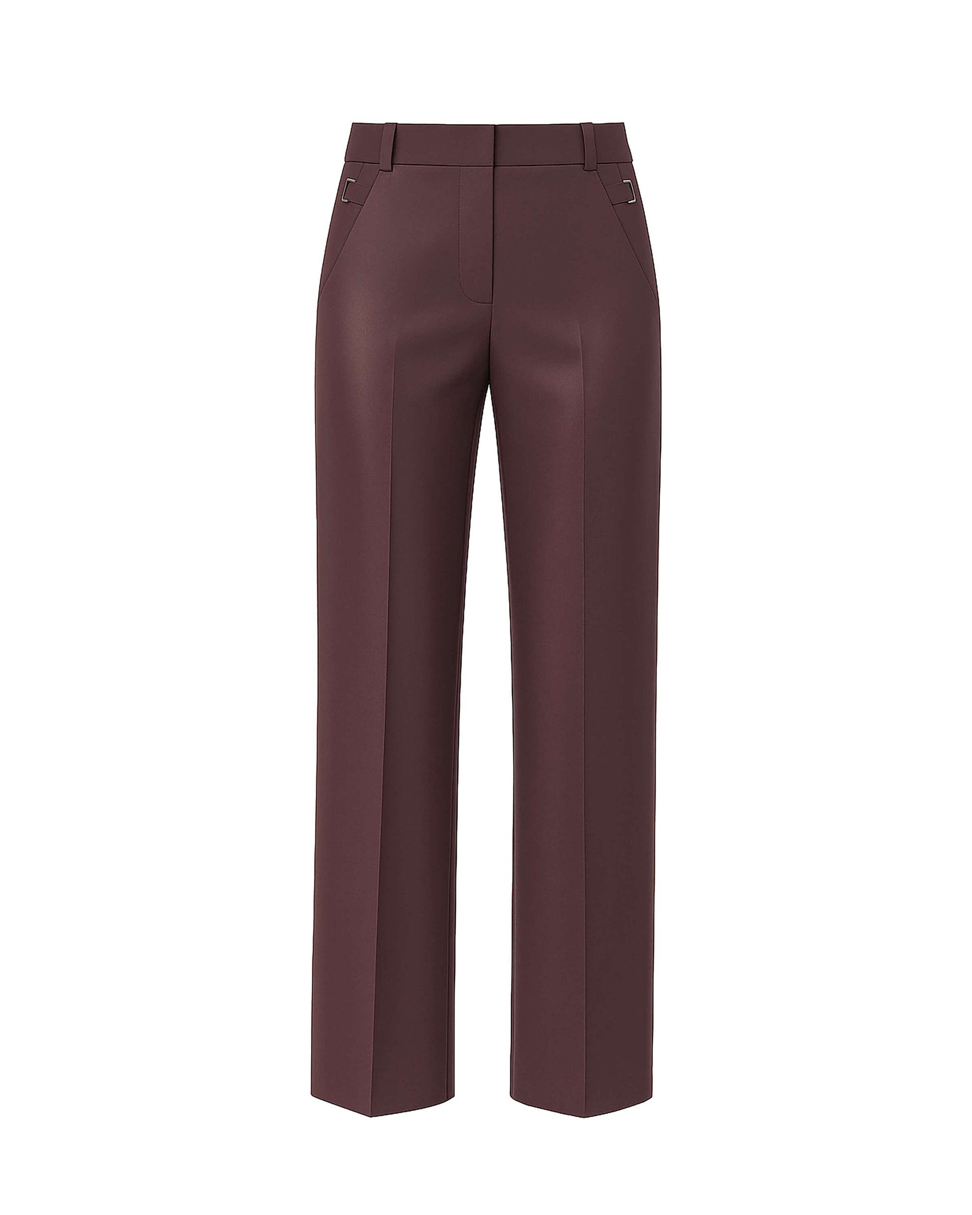 STRAIGHT TROUSERS WITH METAL DETAILS