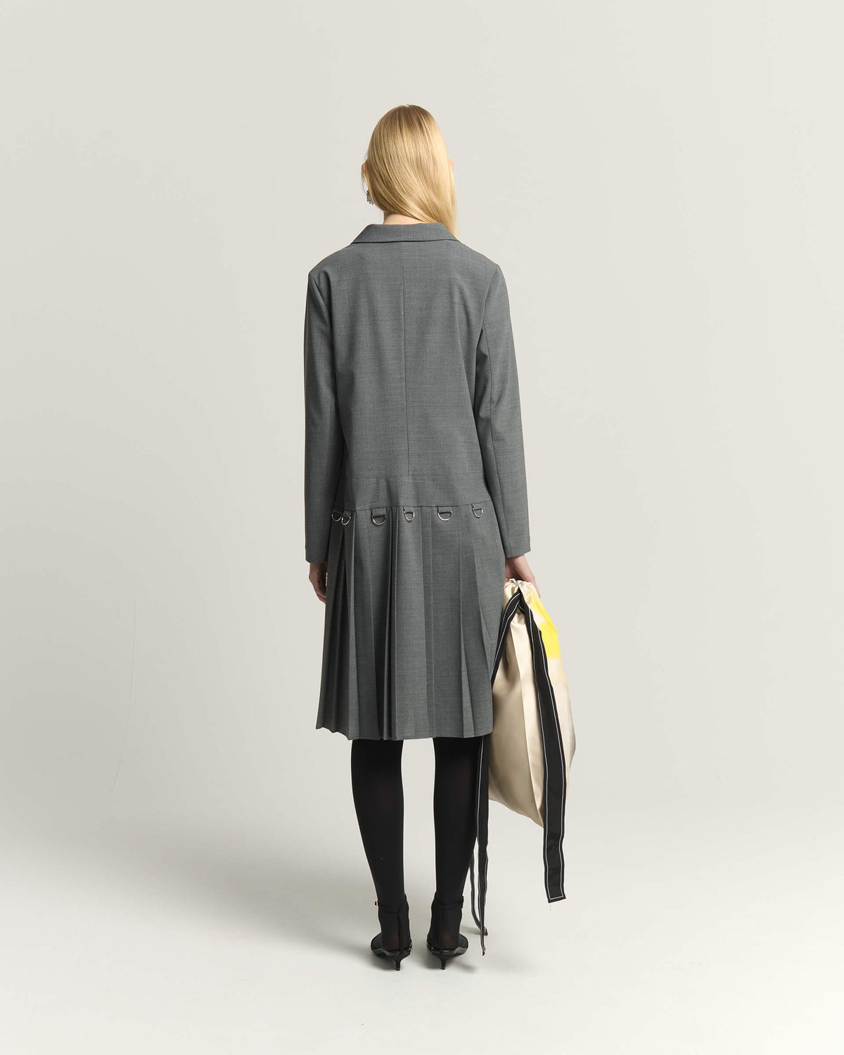 ABITO SAFTORILE CON BLAZER E GONNA PLISSÉ