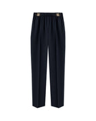 TROUSERS WITH ELASTIC WAISTBAND AND METAL DETAILS