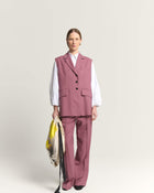 PANTALONI A GAMBA LARGA CON COULISSE IN VITA