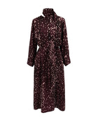 PRINTED SILK MIDI DRESS WITH BOW