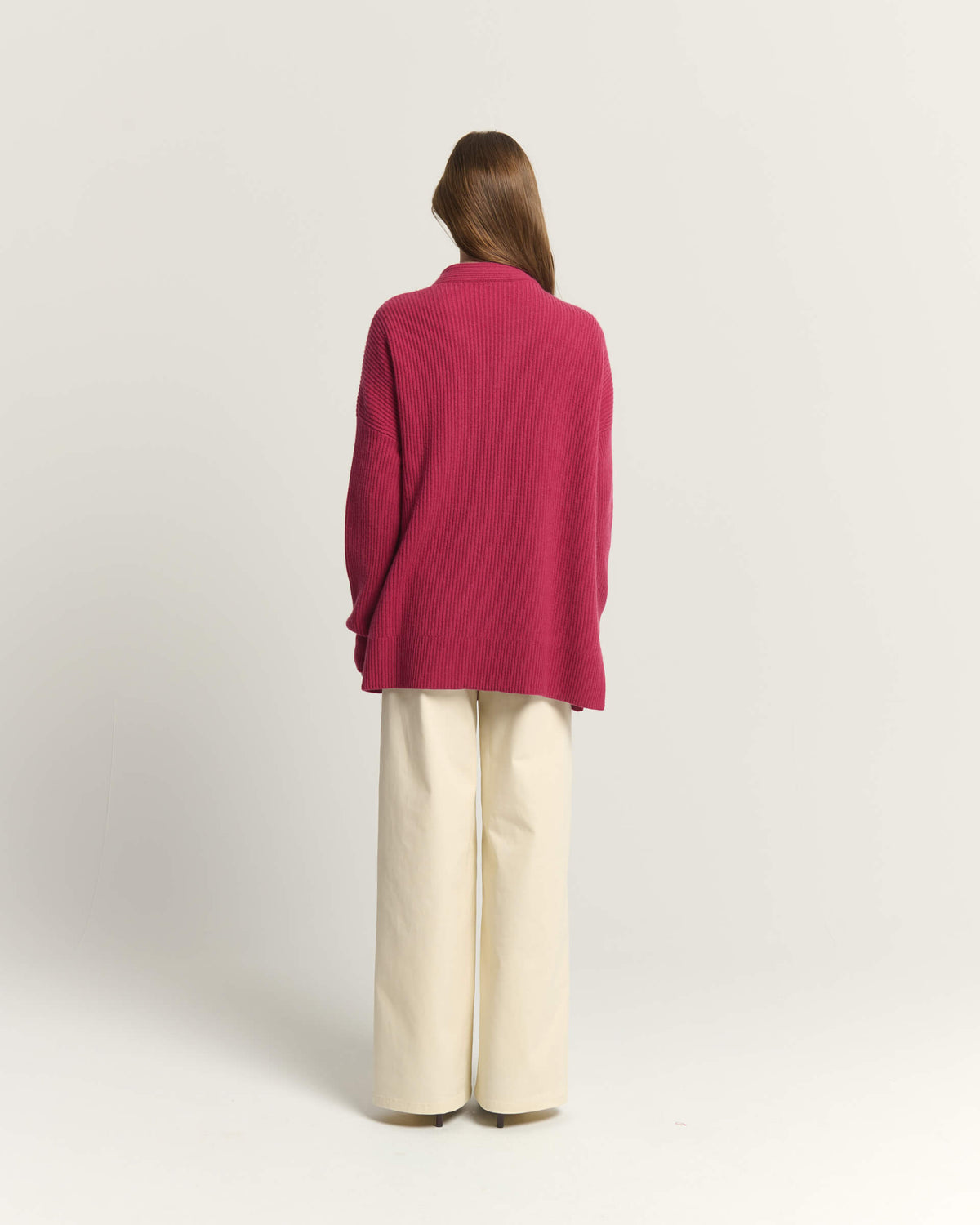 WOOL CARDIGAN WITH WRAP CLOSURE AND BELT